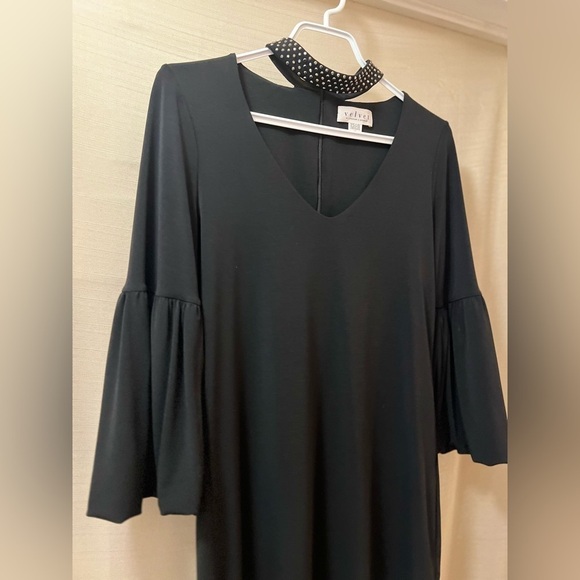 Velvet by Graham and Spencer black rhinestone choker dress size xs - Picture 9 of 10